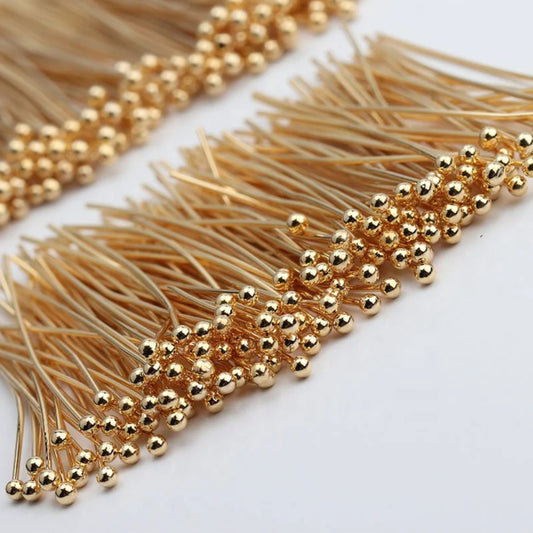 18k Gold plated ball pins ( 1 pc ) Anti tarnish