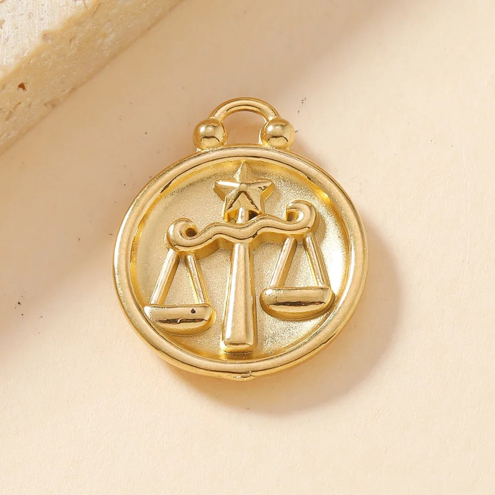 SS 1885 Libra zodiac sign Stainless steel charm( 1 pc ) Anti tarnish