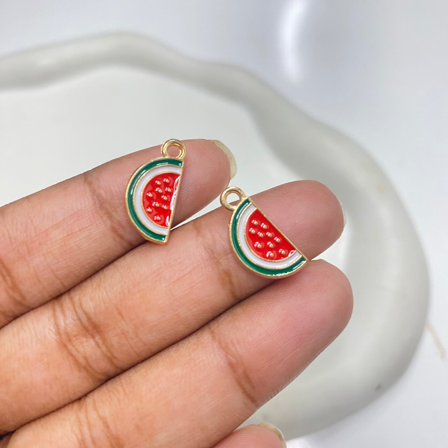 EC 2130 Watermelon Fruit enamel charm ( 1 pc )