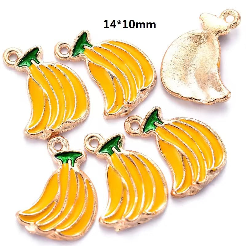 EC 2132 Banana Fruit enamel charm ( 1 pc )