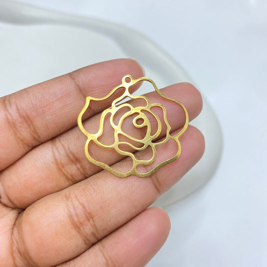 B 1827 Rose charm ( 1 pc )