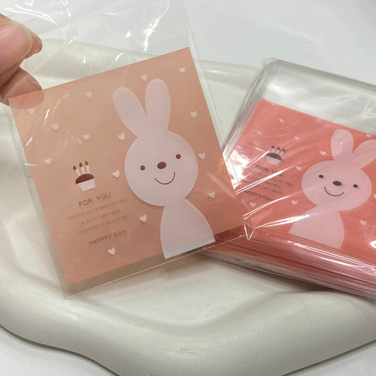 Pink bunny For you self adhesive cover ( 1 pc )