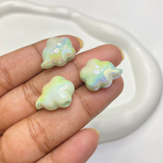 AC 1170 Rainbow green iridescent cloud Acrylic bead- per piece