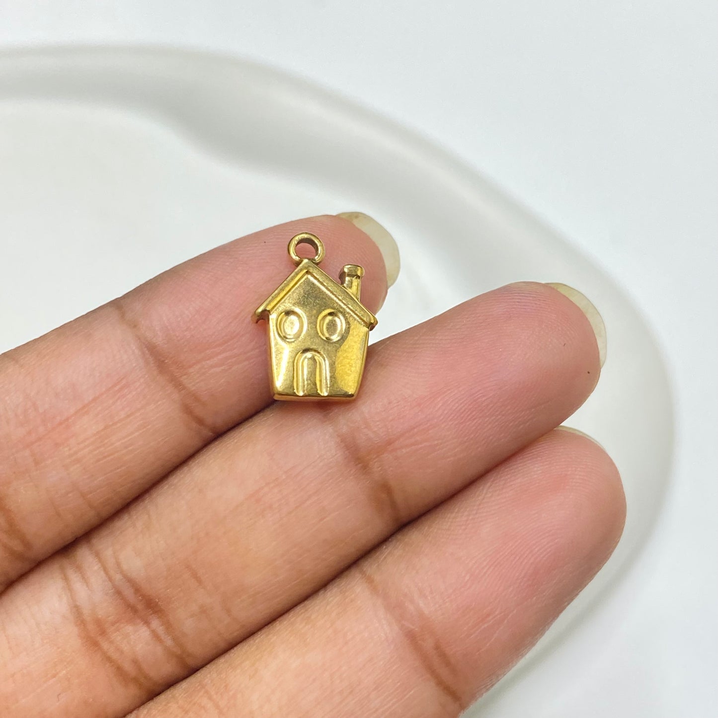 SS 1879 House gold Stainless steel charm( 1 pc ) Anti tarnish