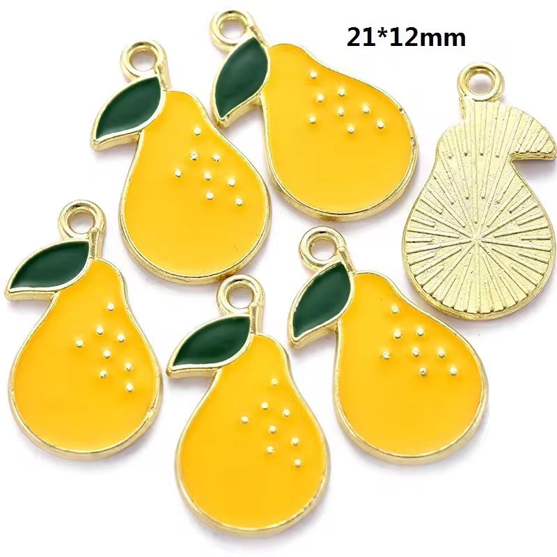 EC 2127 Mango Fruit enamel charm ( 1 pc )