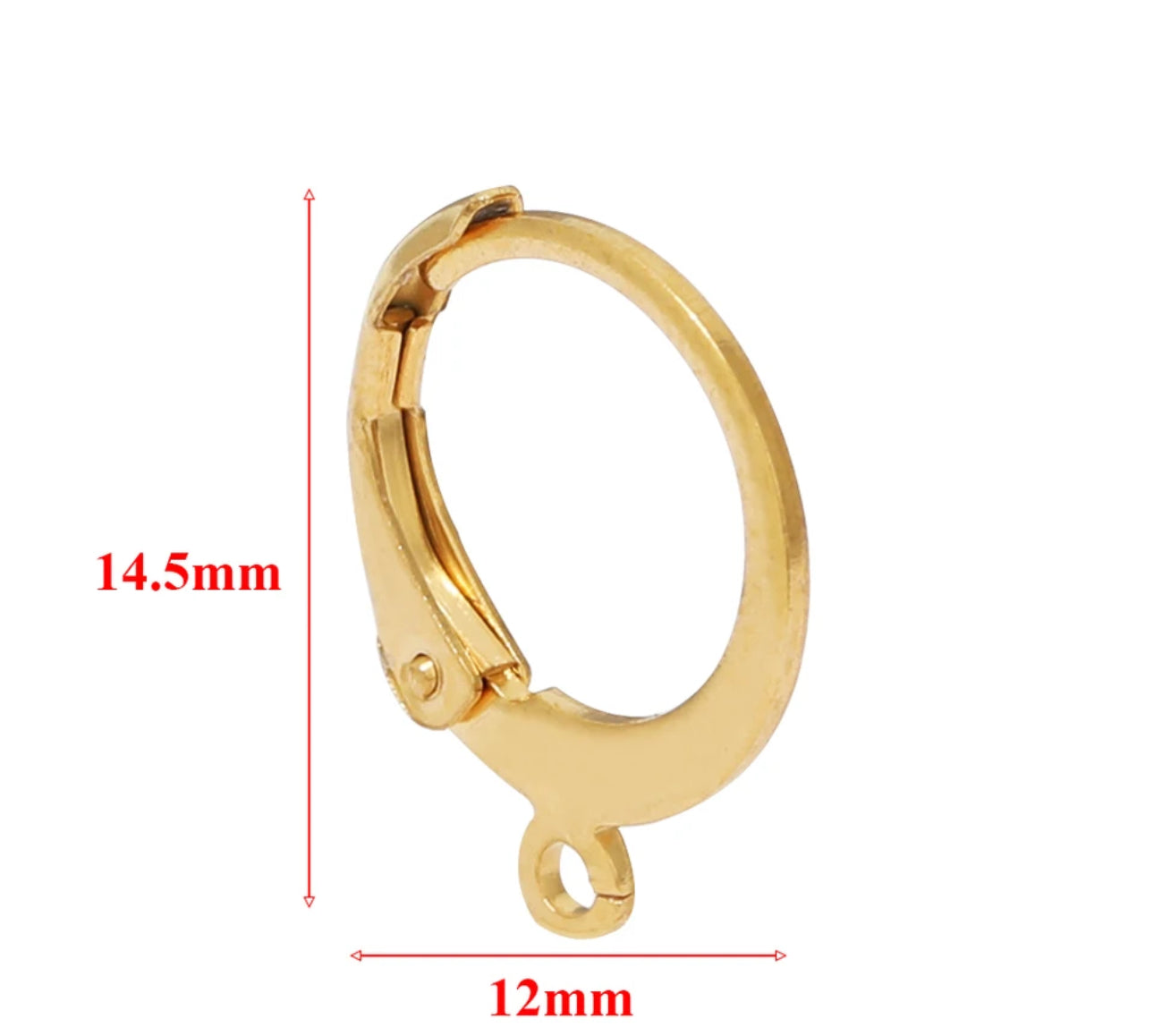 SS 1200 - hoops - 18k gold plated stainless steel ( 2 pc ) - anti tarnish