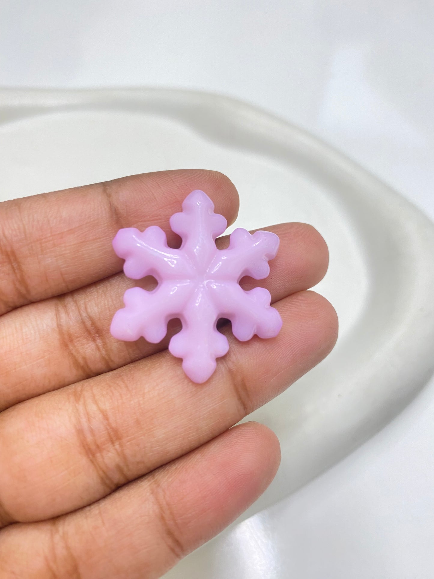 AC 2236 Purple Snowflake Acrylic bead ( 1 pc )