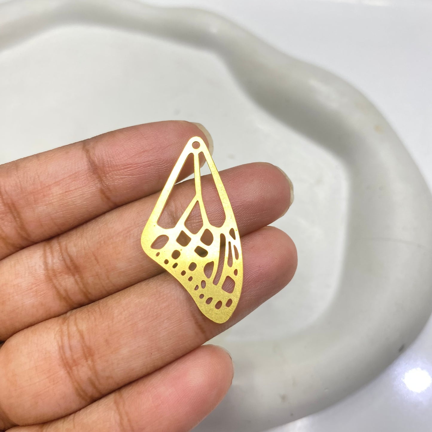 B 2091 Butterfly wing charm ( 1 pc )