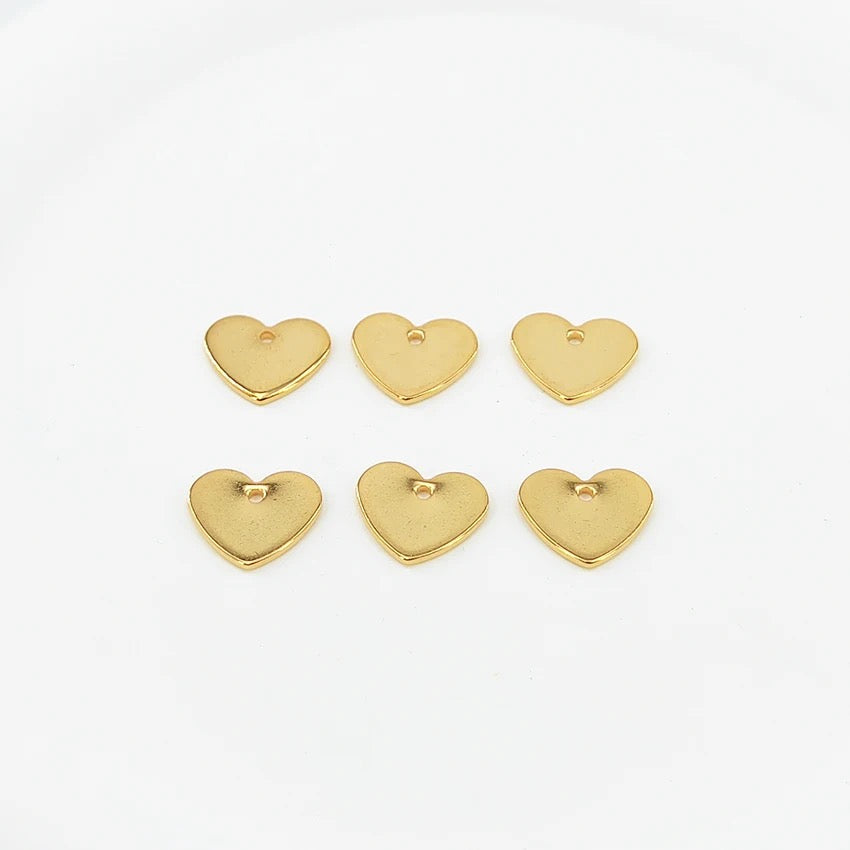 SS 1015 - Heart shaped gold plated Stainless steel stamping blanks