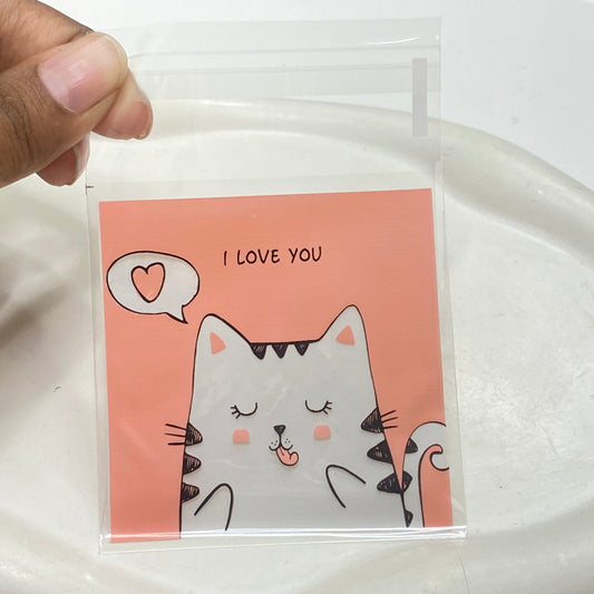 I love you cat self adhesive cover ( 1 pc )