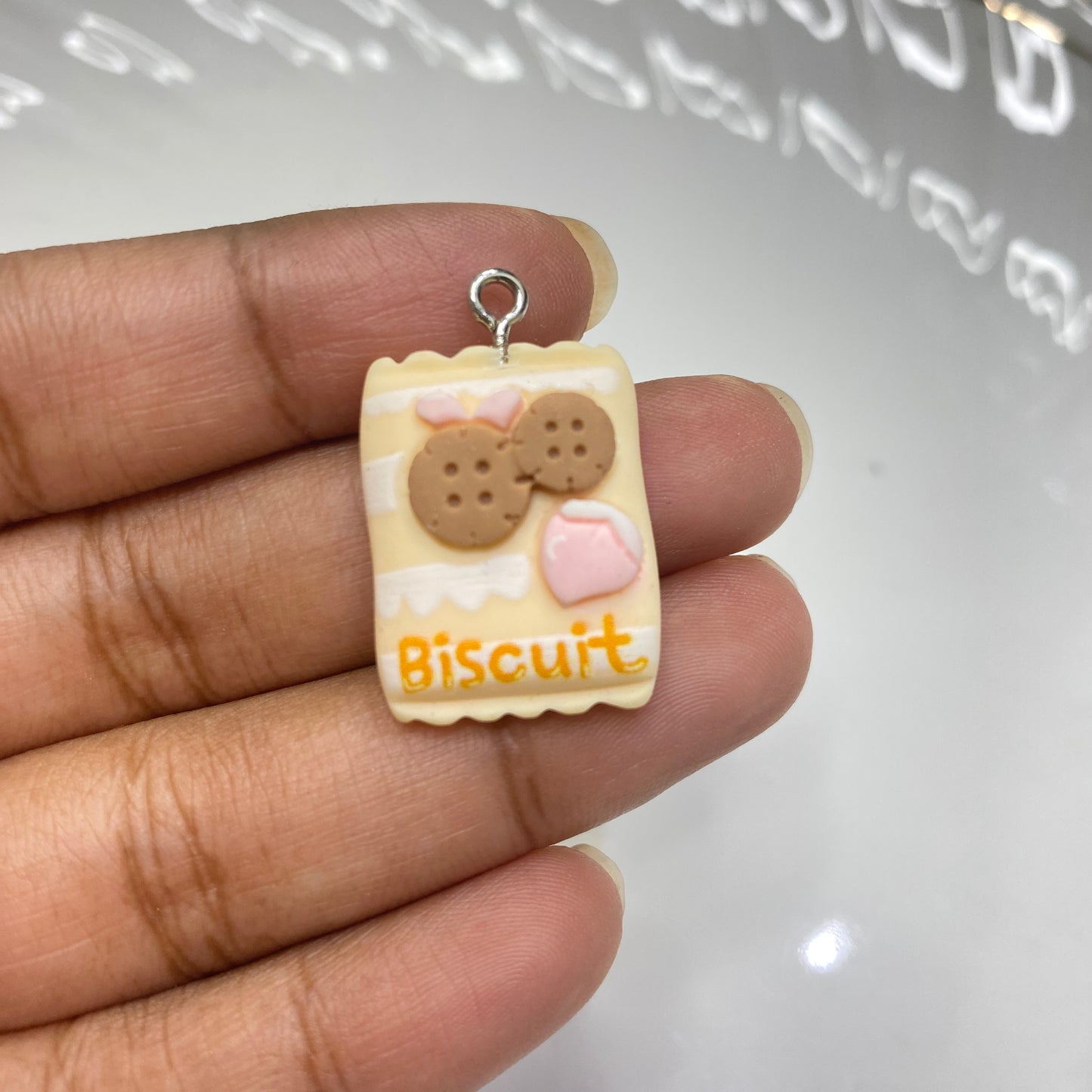 RC 939 biscuit Kawai themed resin charm - per piece