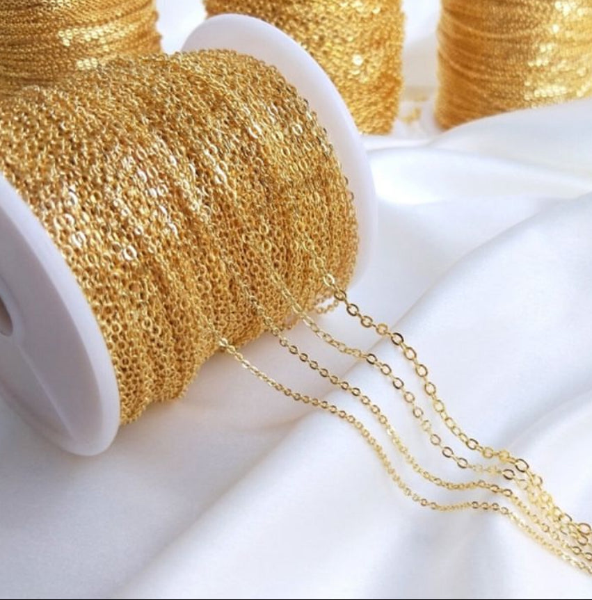 18k gold plated dainty chain ( 1 feet ) Anti tarnish