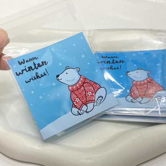 Warm winter wishes self adhesive cover ( 1 pc )