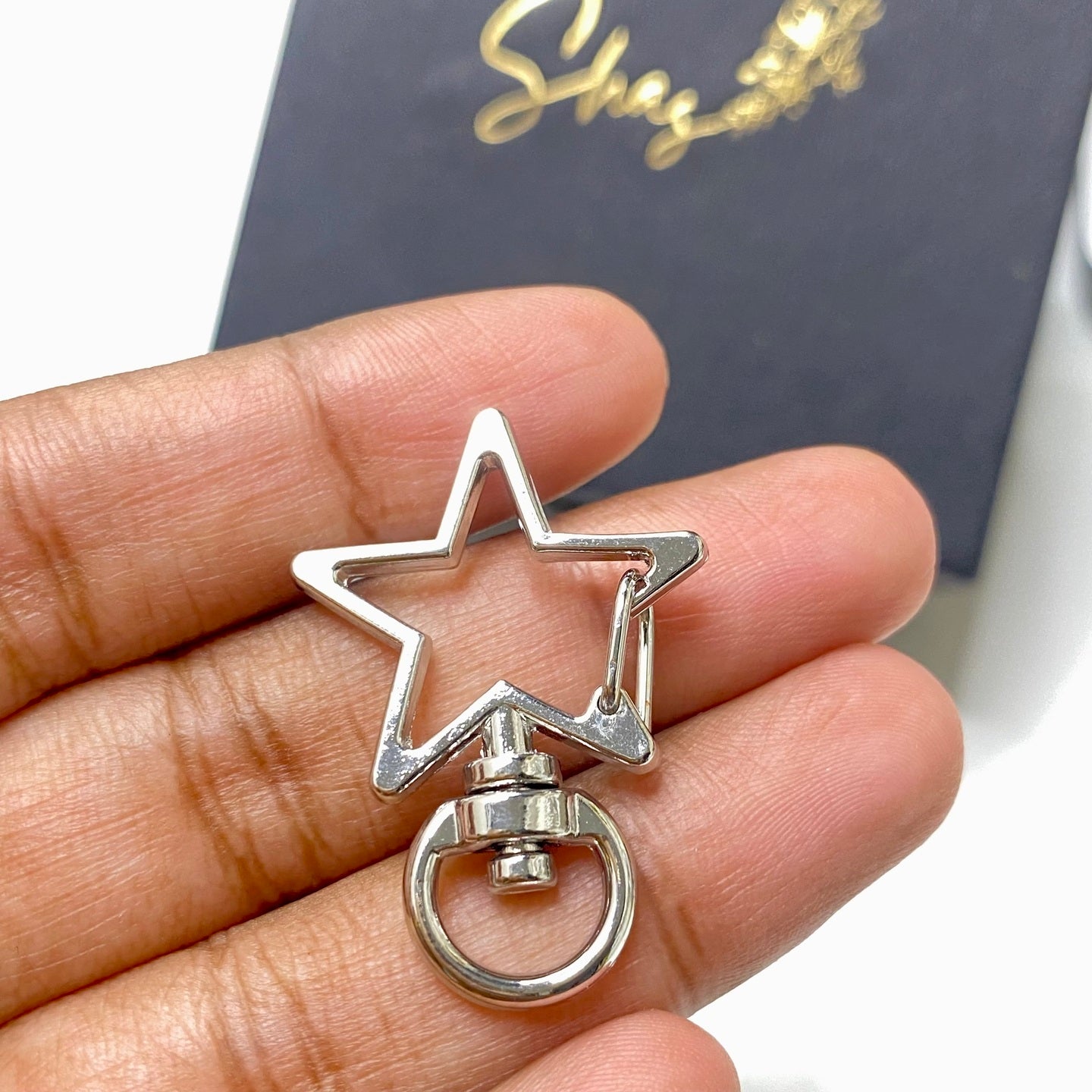 KC367 Silver star keychain clasp - High quality