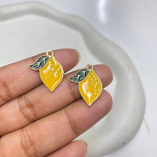 EC 2133 Lemon Fruit enamel charm ( 1 pc )