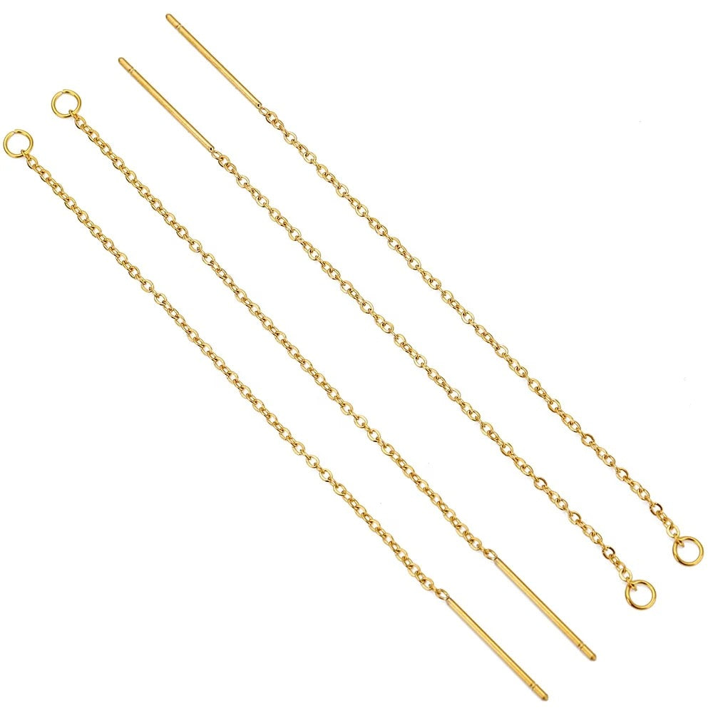 SS 1194 - Threader - 18k gold plated stainless steel - per pair - anti tarnish