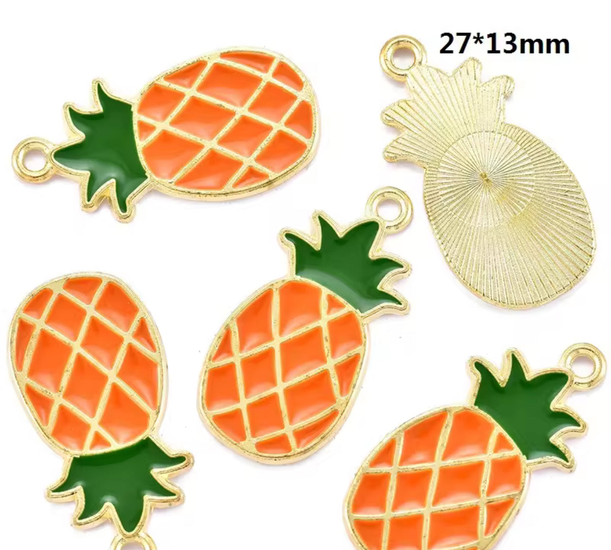 EC 2136 Pineapple Fruit enamel charm ( 1 pc )