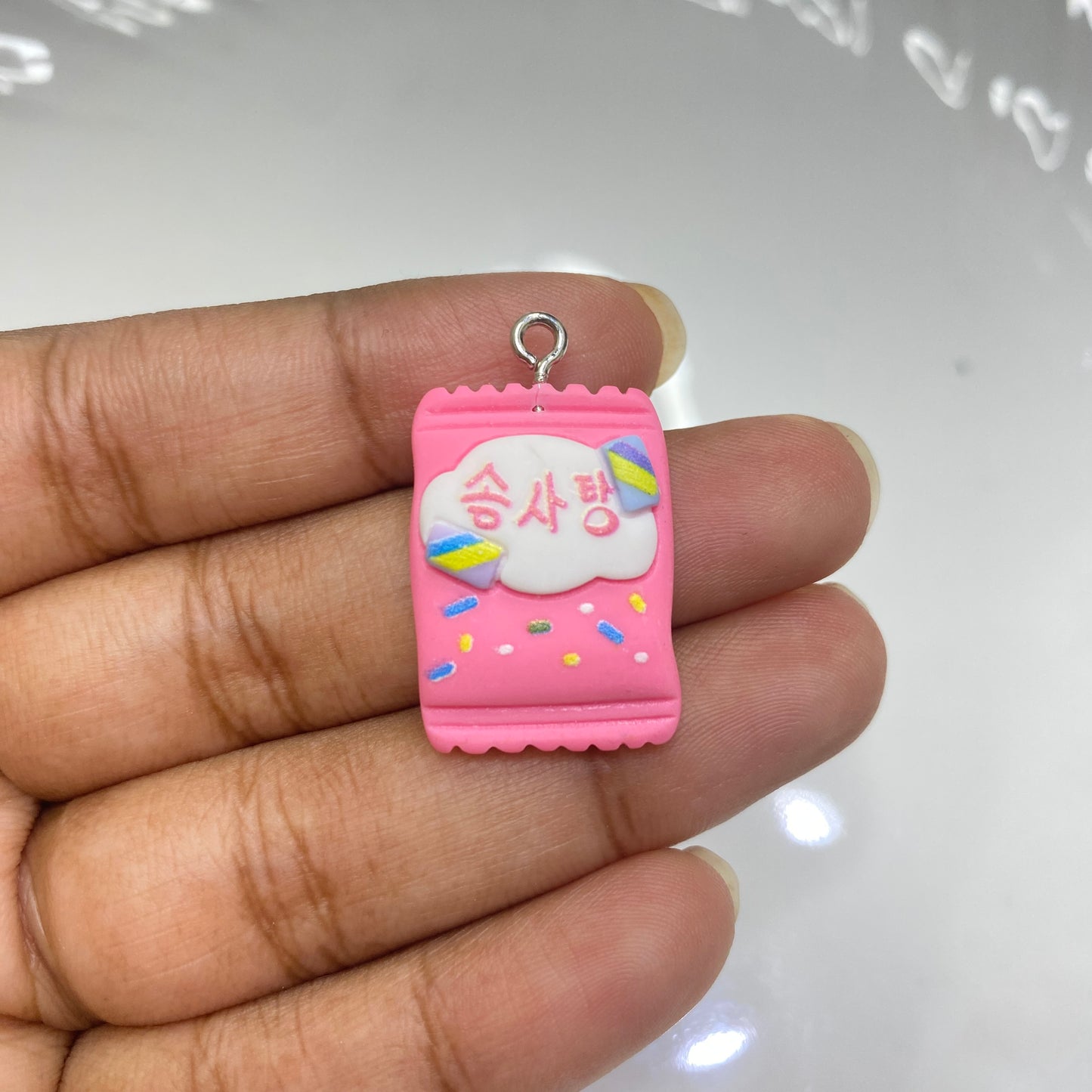 RC 934 biscuit Kawai themed resin charm - per piece