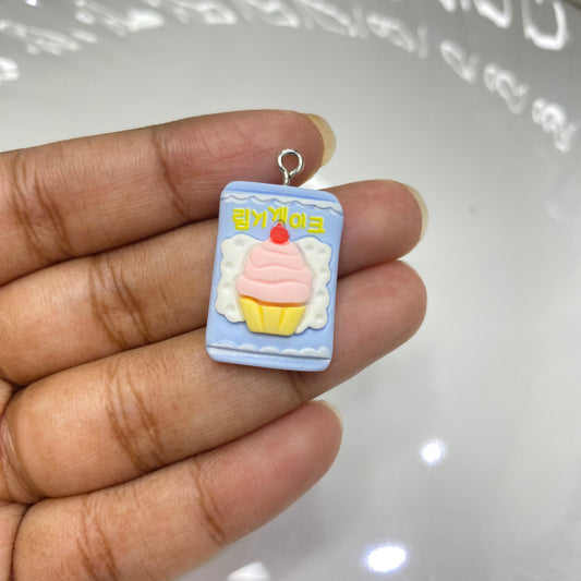 RC 936 biscuit Kawai themed resin charm - per piece