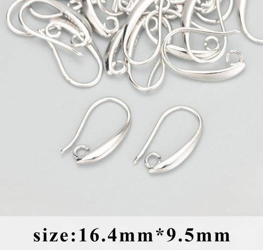 SP 980 Silver plated hooks - anti tanish - per pair