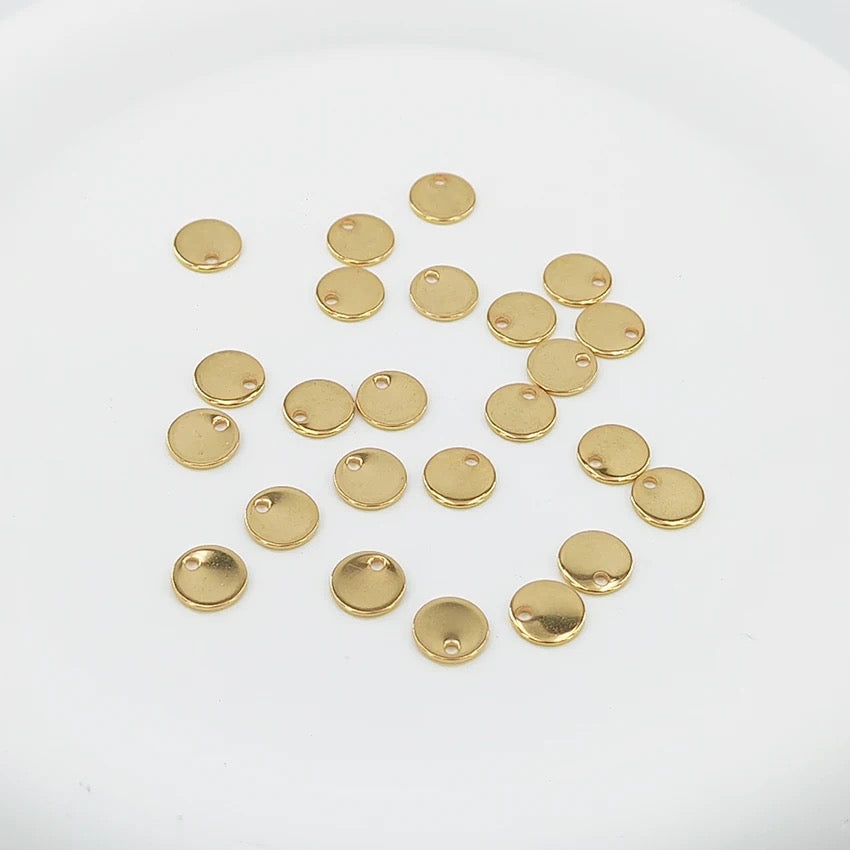 SS 1016 - Circle gold plated Stainless steel stamping blanks