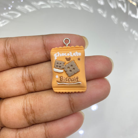 RC 932 biscuit Kawai themed resin charm - per piece