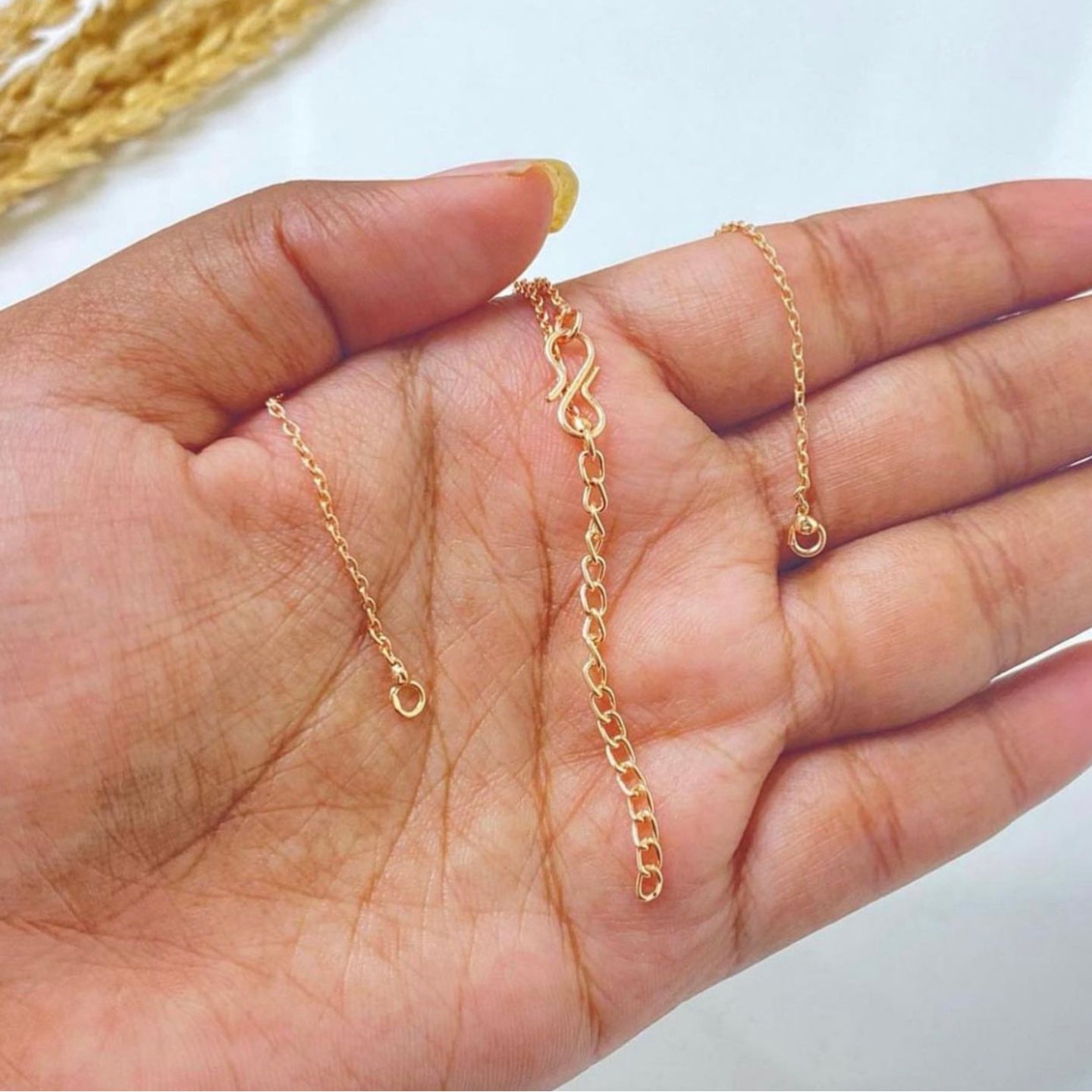 Double ended Tarnish Resistant chain - rose gold - per piece