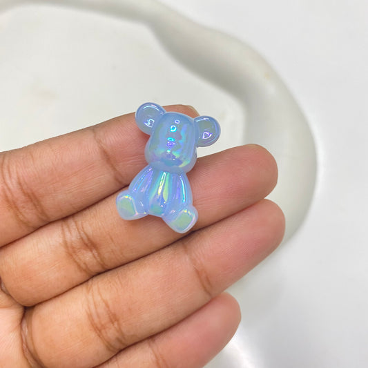 AC 1791 Luminous Bear uv plated shiny irrediscent Acrylic bead ( 1 pc )