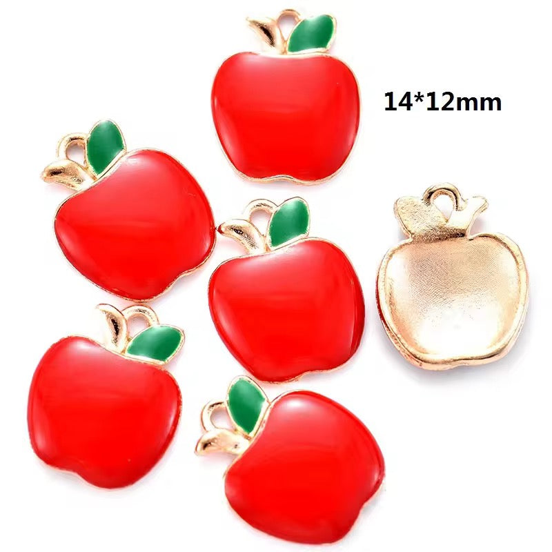 EC 2131 Apple Fruit enamel charm ( 1 pc )