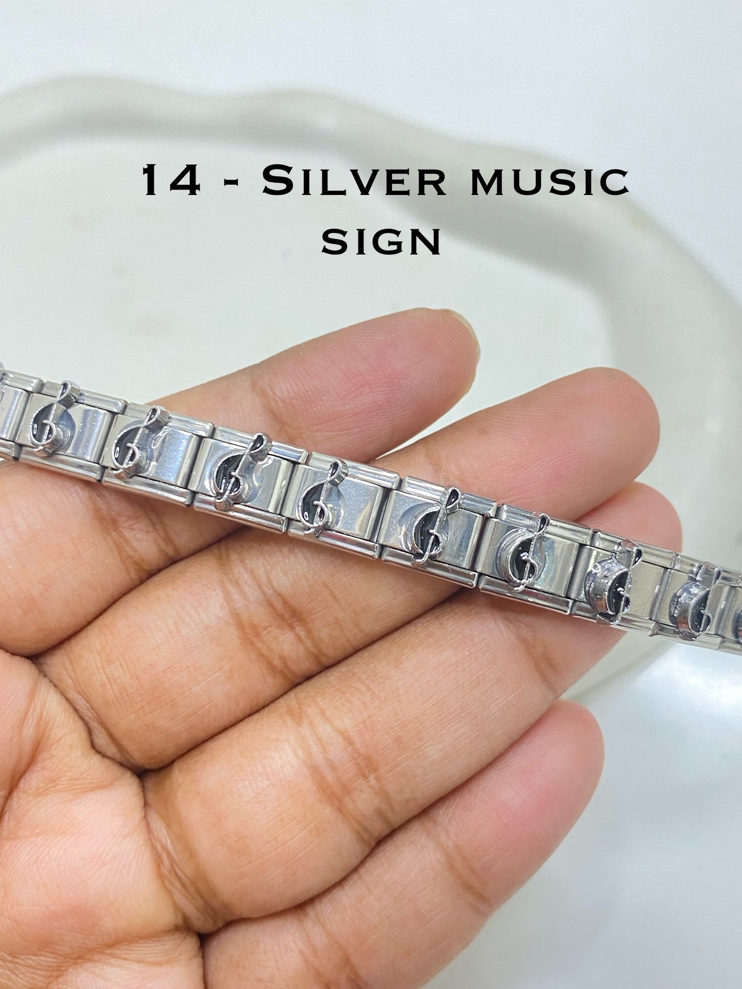 Italian charms bracelet ( part 2 ) stainless steel ( 1 pc ) Anti tarnish