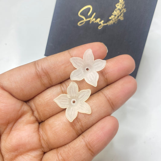 A735 yellow acrylic petal charm