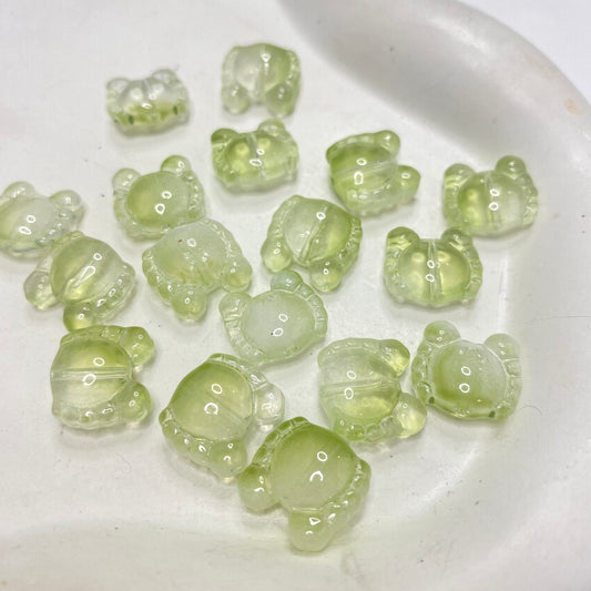 GB 2105 light green Crab glass bead ( 1 pc )