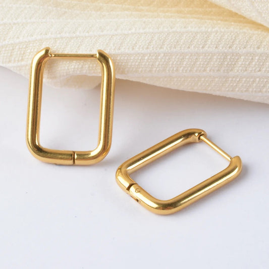 SS 1199 - Huggie hoops - 18k gold plated stainless steel - per pair - anti tarnish