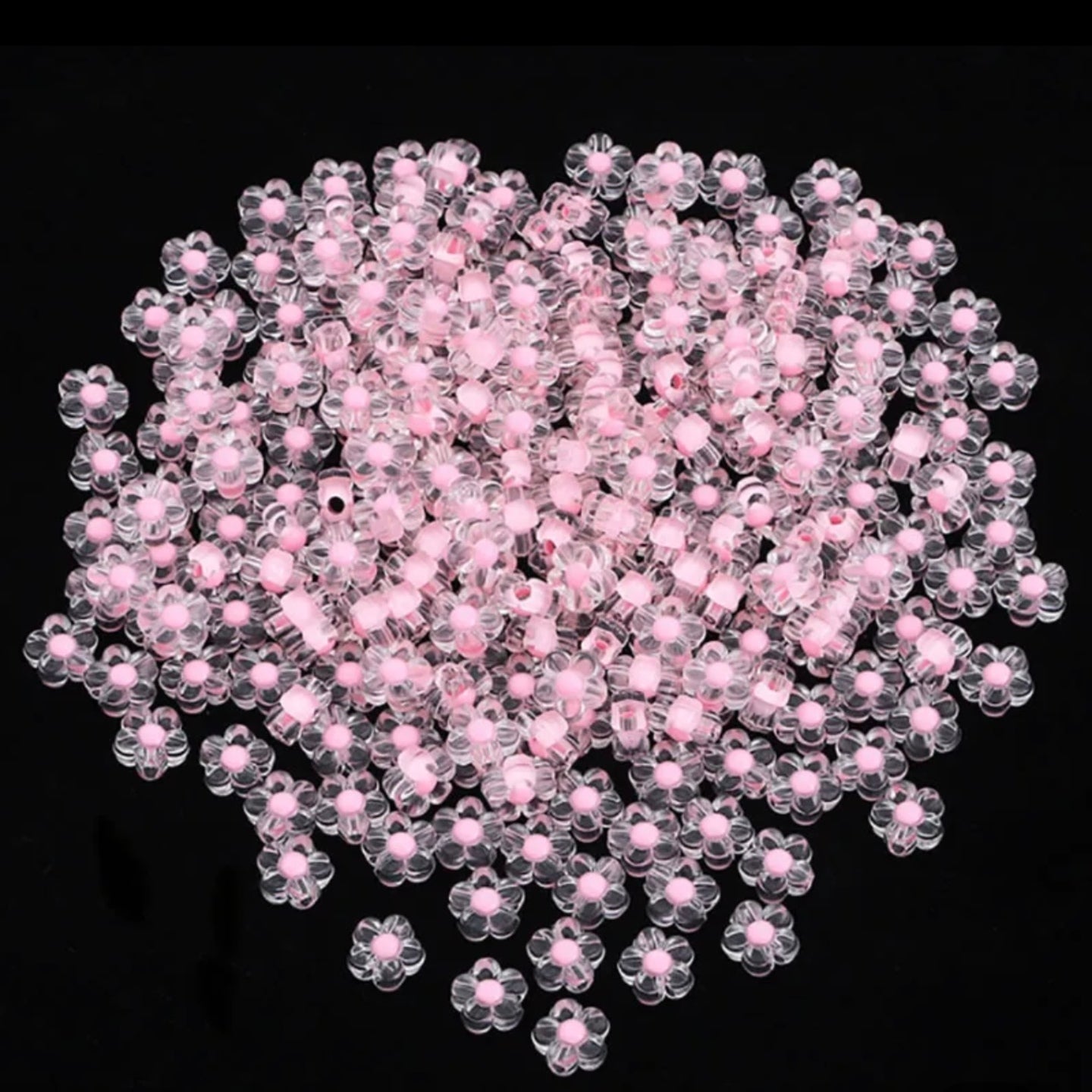 A752 Plum blossom flower bead - light pink