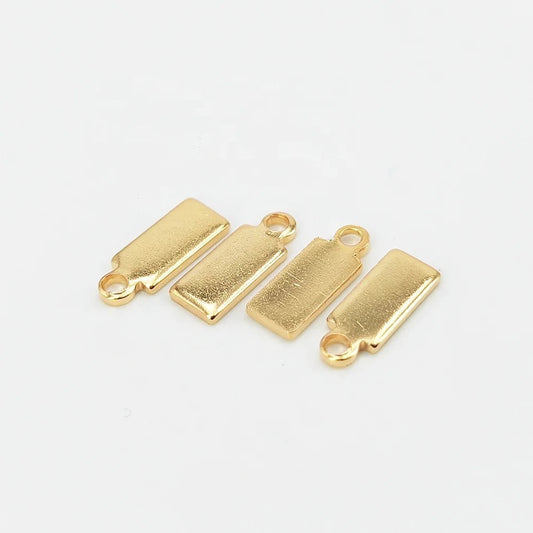 SS 1013 - Rectangle shaped gold plated Stainless steel stamping blanks