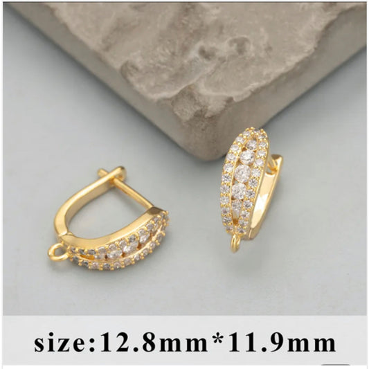 CZ562 zircon crystal stud - per pair