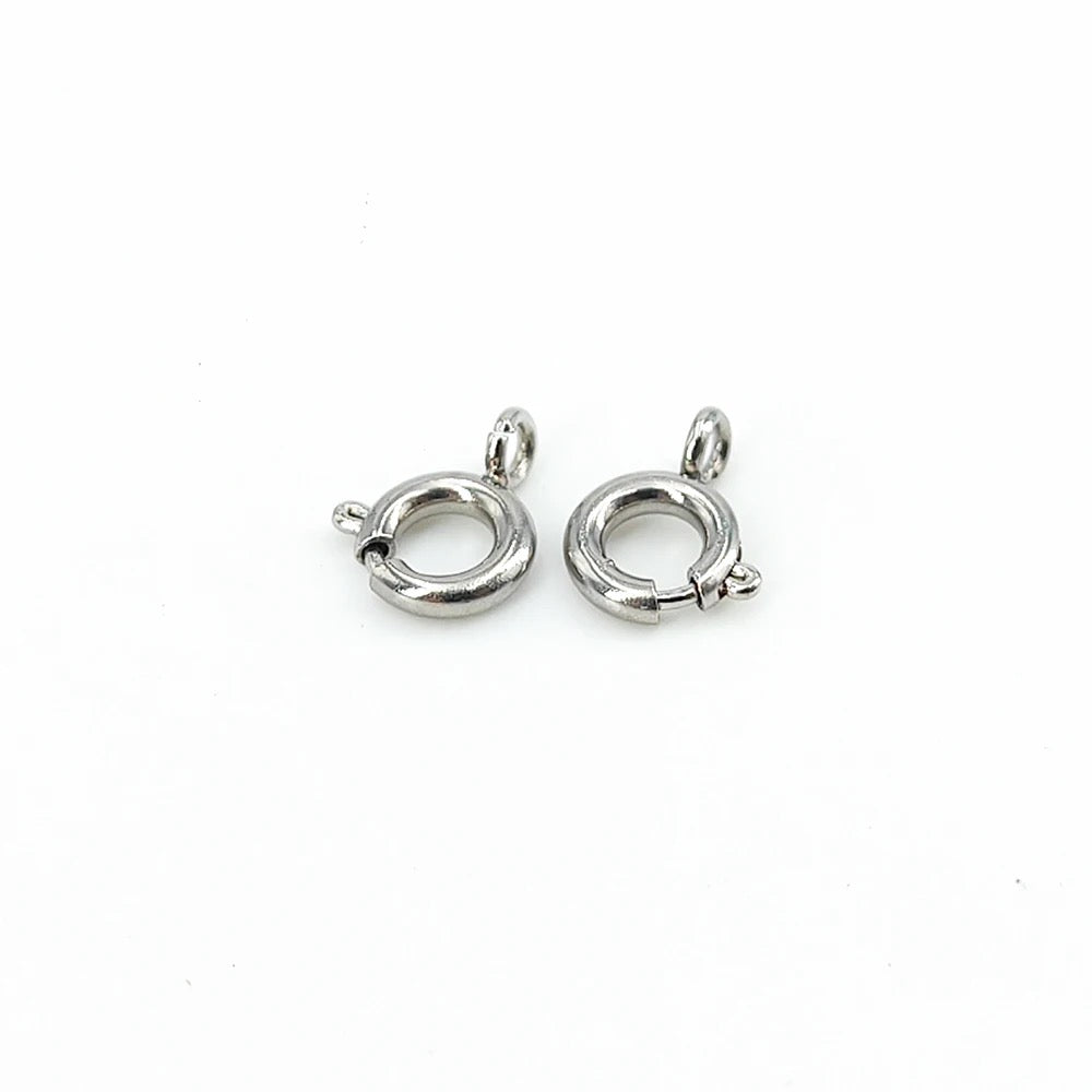 SS 1021 - silver spring clasp silver plated stainless steel ( 1 pc )