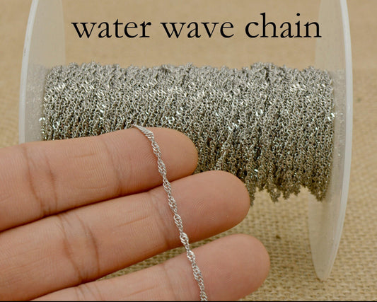 Stainless steel waterwave chain - Anti tarnish