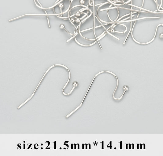 SP 979 Silver plated hooks - anti tanish - per pair