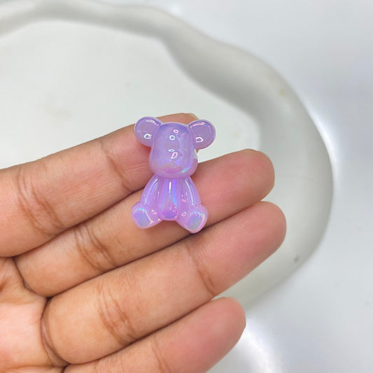 AC 1790 Luminous Bear uv plated shiny irrediscent Acrylic bead ( 1 pc )