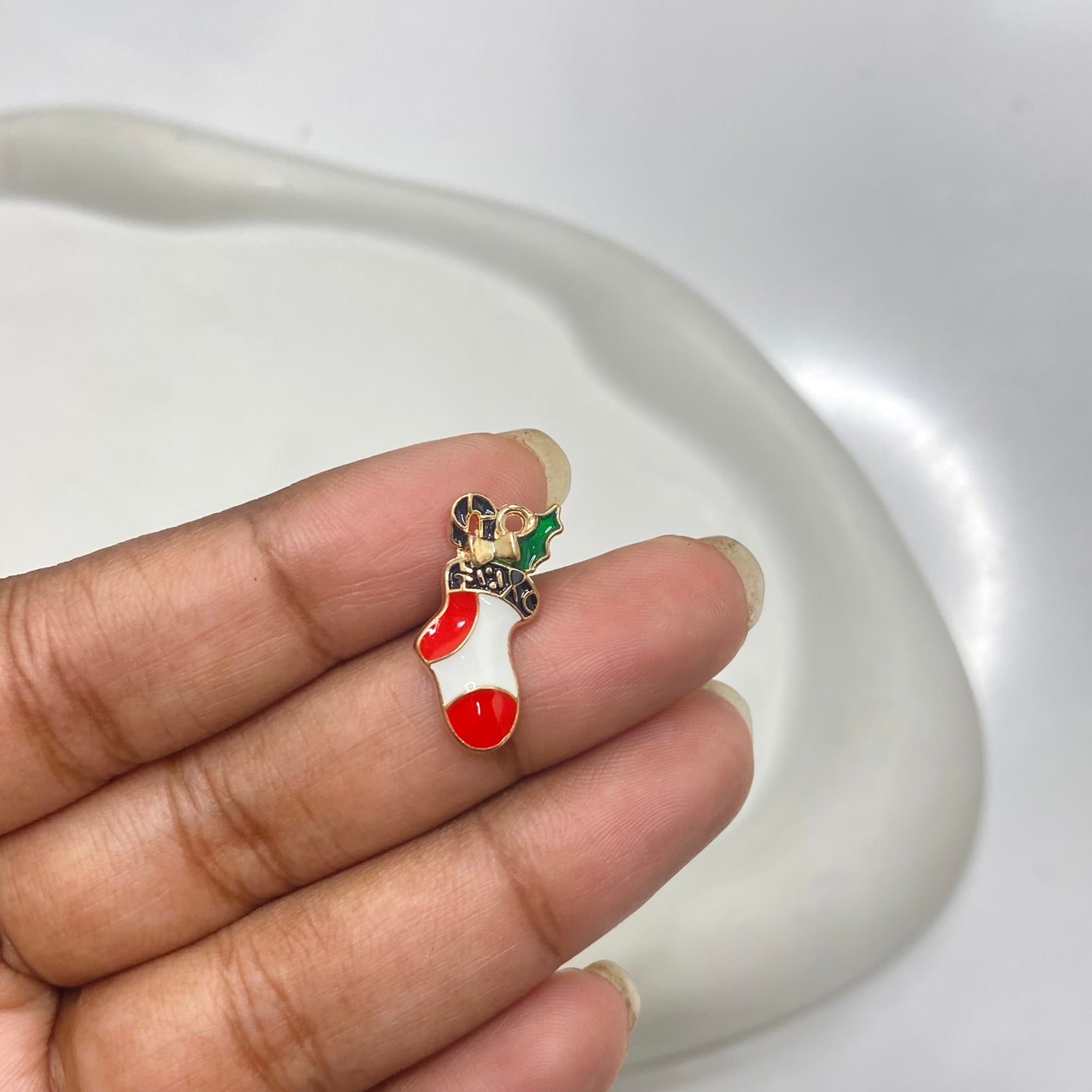 EC 1957 Christmas theme enamel charm ( 1 pc )