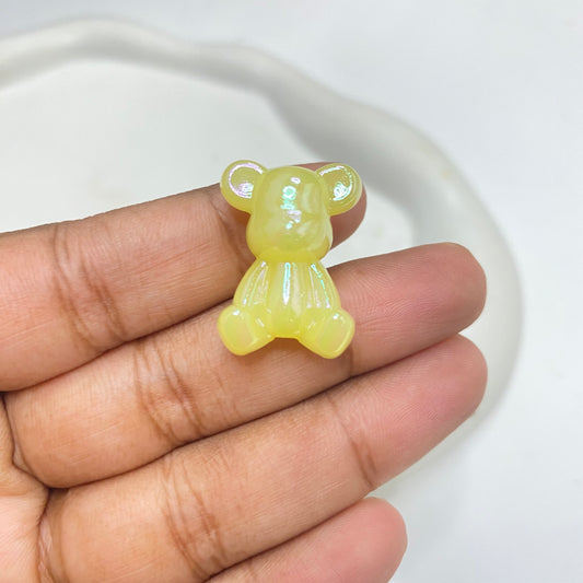 AC 1787 Luminous Bear uv plated shiny irrediscent Acrylic bead ( 1 pc )