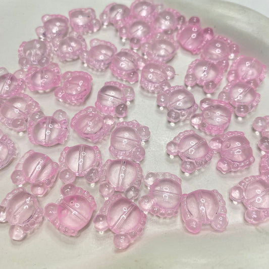 GB 2107 light pink Crab glass bead ( 1 pc )