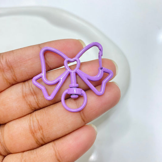 KC 1616 - Purple Bow keychain clasp ( 1 pc )