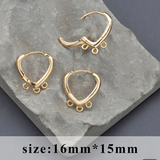 GP 969 - gold plated hoop - anti tarnish - per pair