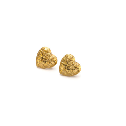 SS 1592 18k gold plated stainless steel stud ( 2 pc ) - anti tarnish