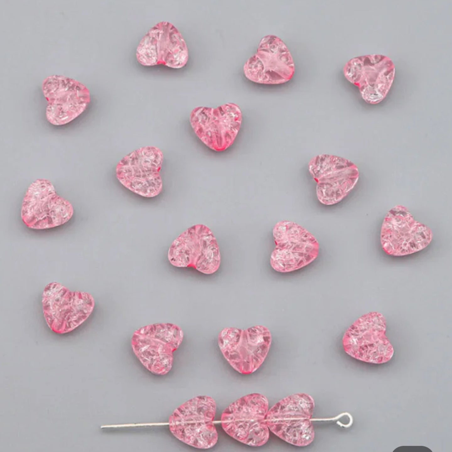 AB 762 Pink perforated star ( 1 pc )