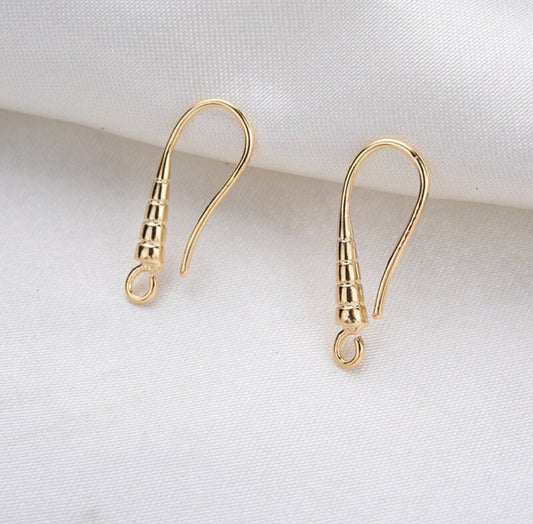 GP 891 Gold plated hooks - per pair - Anti tarnish