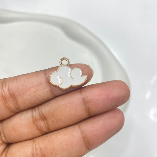 EC 1816 white cloud enamel charm ( 1 pc )