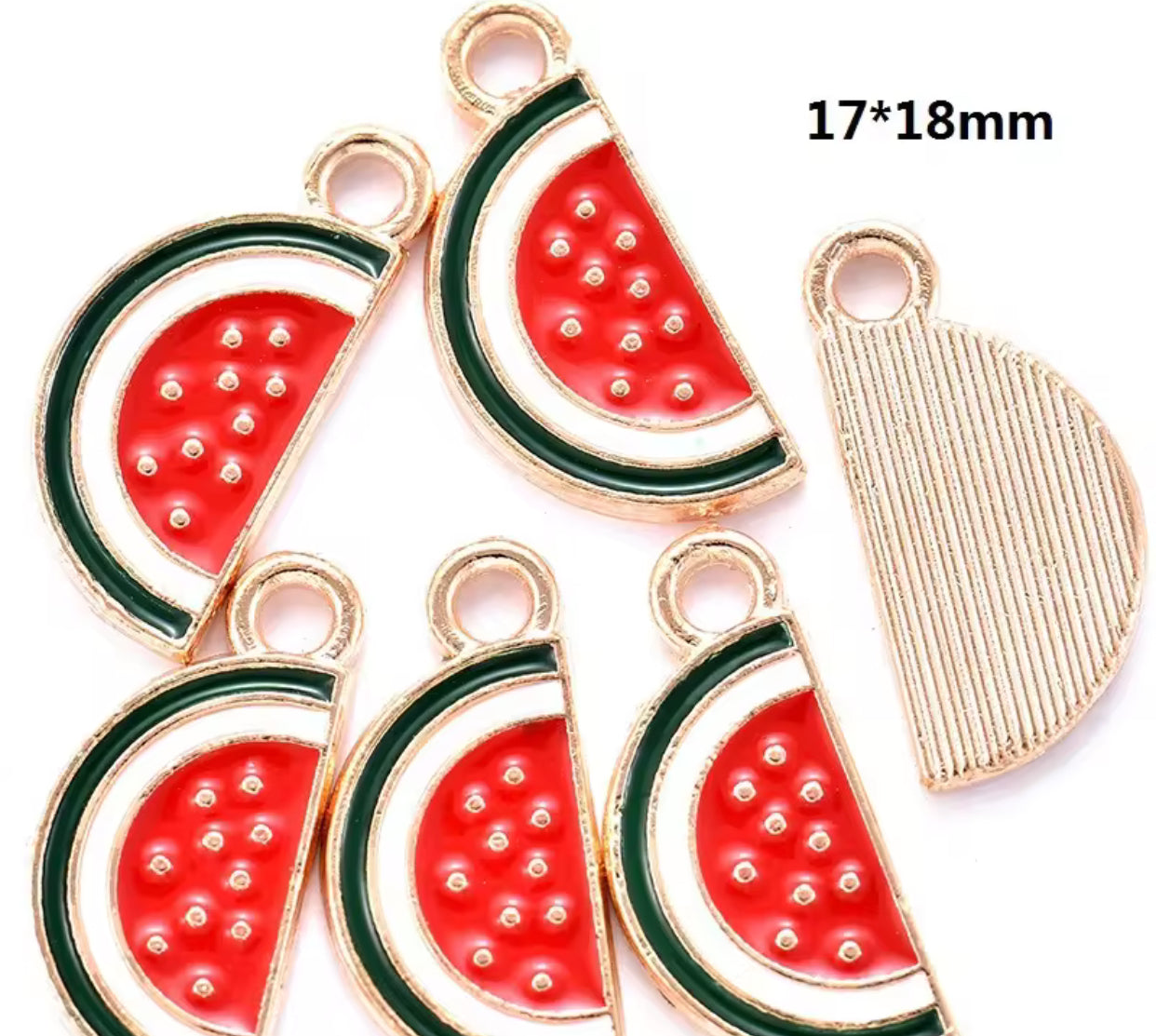 EC 2130 Watermelon Fruit enamel charm ( 1 pc )